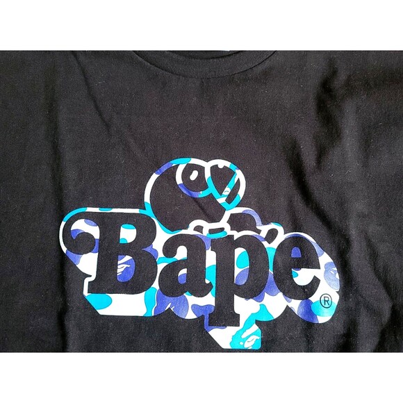 NWOT BAPE ABC Camo Milo logo black T-Shirt XXL, Made in Japan - Picture 2 of 6